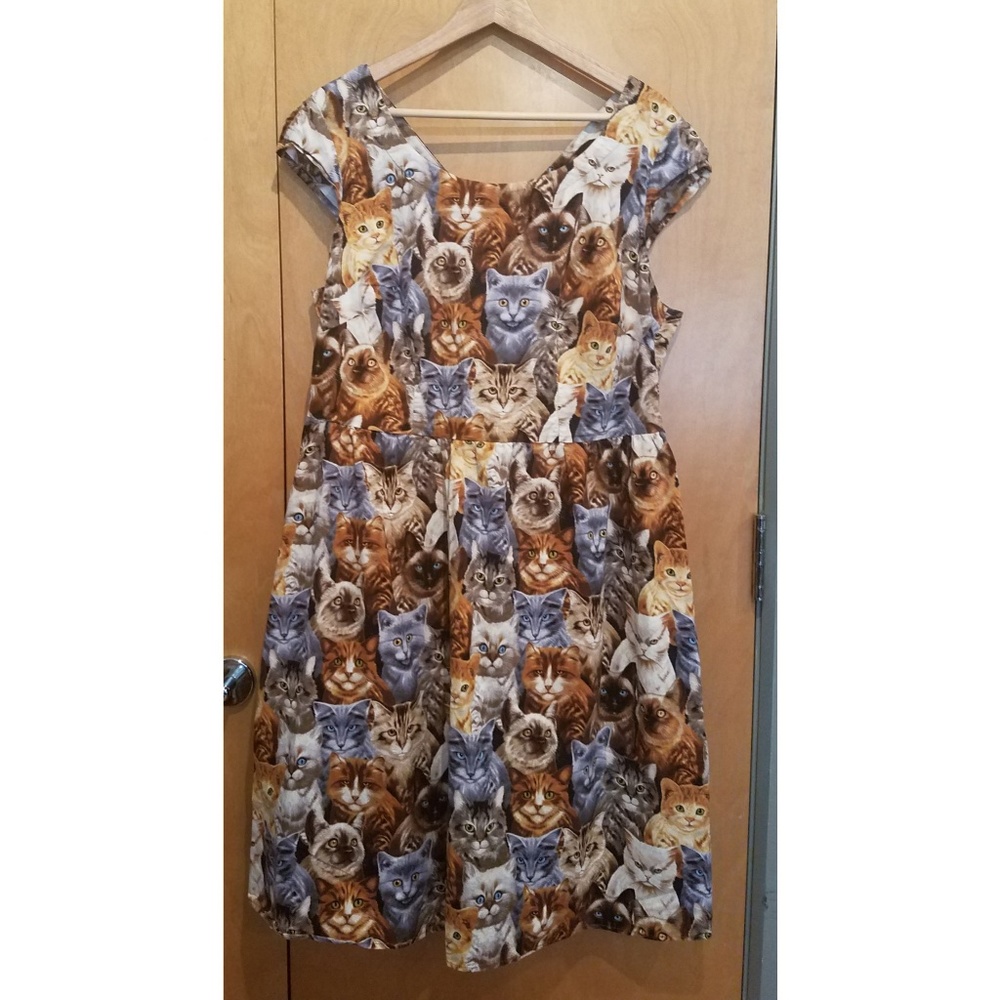 ModCloth Hooked On A Feline Cat Dress Sz 2X